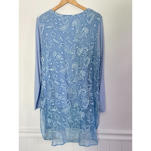 Soft Surroundings 100% Silk Lace whimsical Fairy Romantic Tunic Top Large h42 - Picture 10 of 14